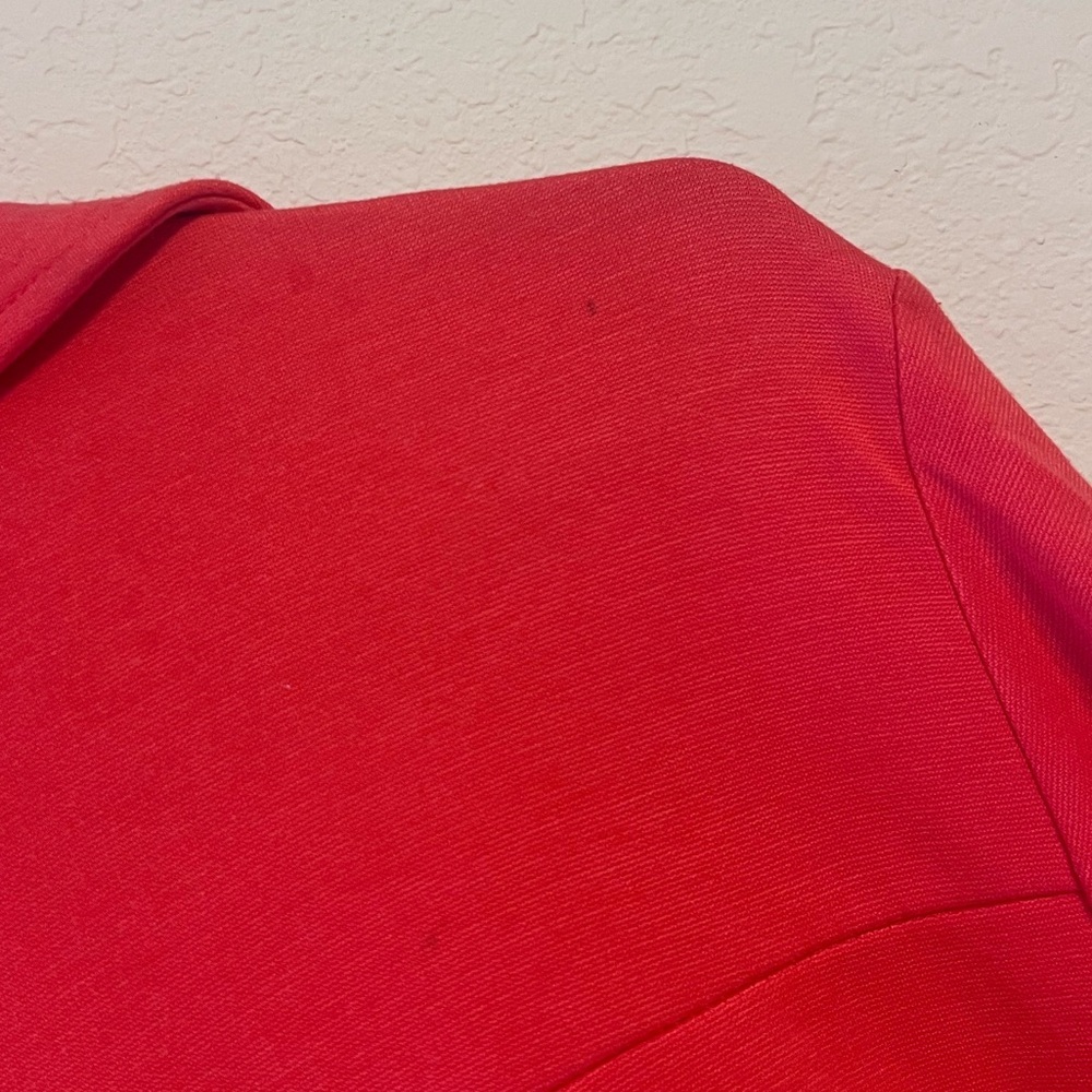 Chico’s Women’s Red Pink Knit Button-Down Blazer Jacket Size 1 - Picture 5 of 8